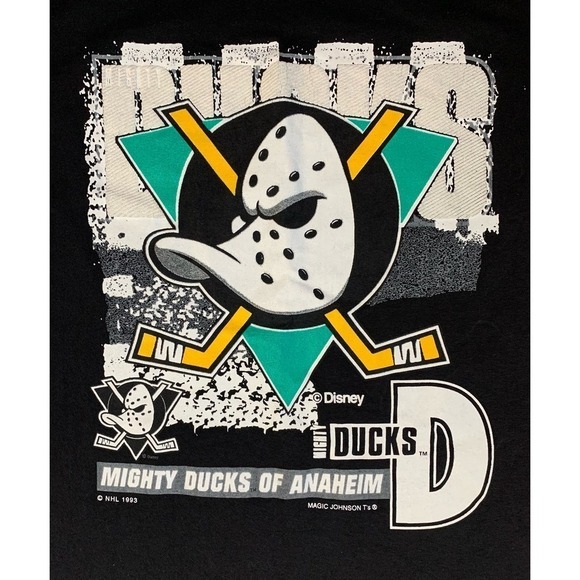 Vintage 1993 Anaheim Mighty Ducks NHL 90s Tank Top Magic Johnson T’s Mens L New - Picture 13 of 14